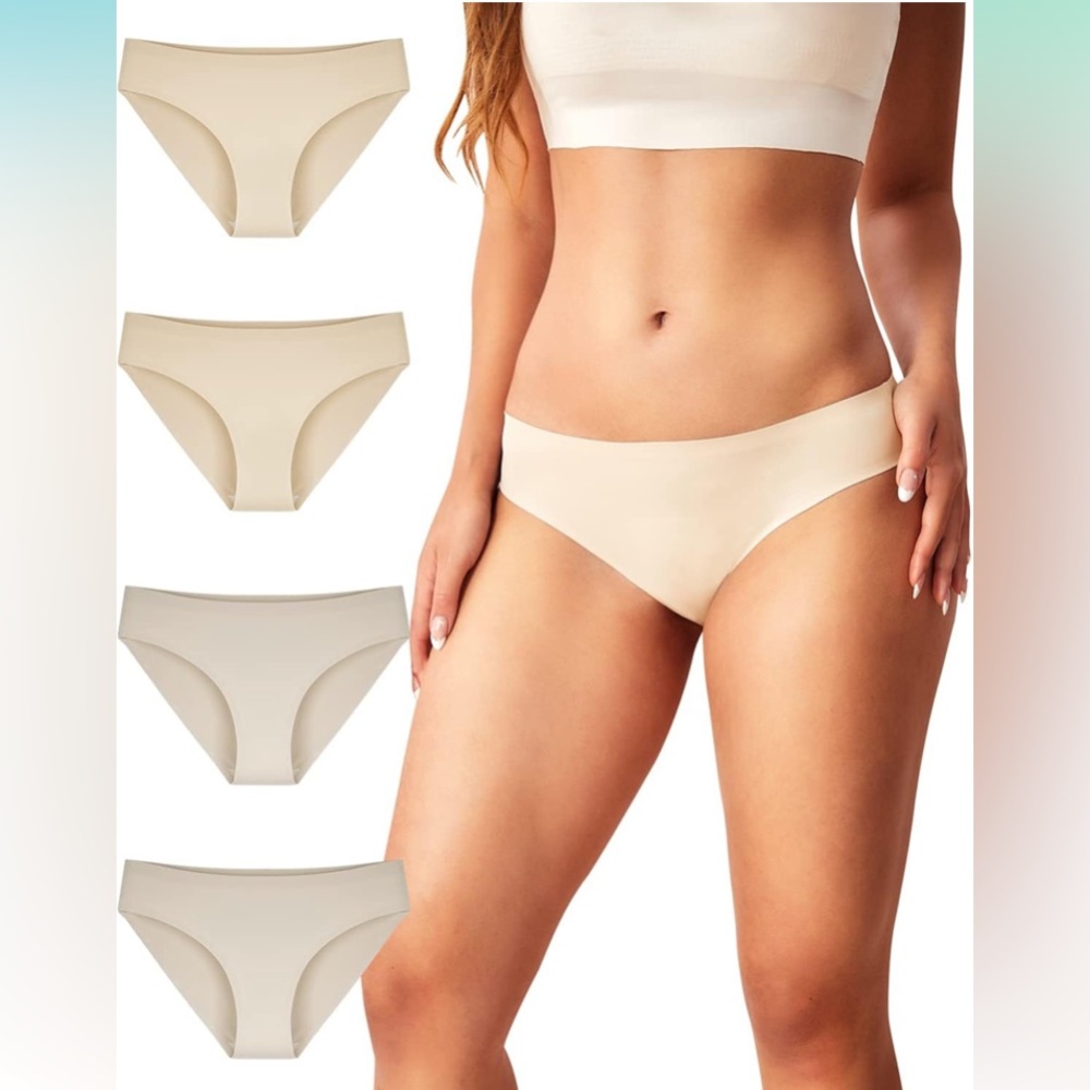 NEW 4 Pack Seamless No Show 360 Stretch Bikinis
